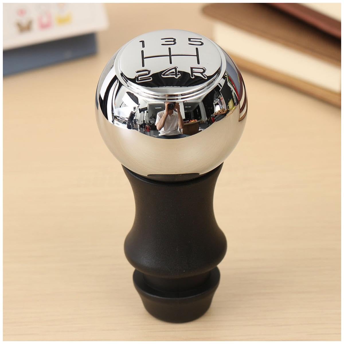 Pommeau de levier de vitesses Garvee 5 vitesses chromé MT pour voitures, durable, résistant aux rayures, universel, intérieur de voiture