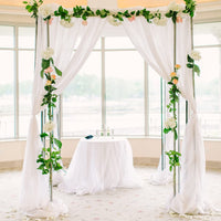 Tissu Garvee pour arche de mariage, drapé en mousseline extensible pour cérémonie et fête, 60 x 550 cm, élégant, brillant et doux.