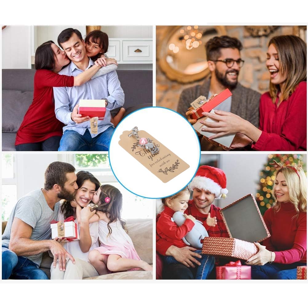 GARVEE Coffret de 60 porte-clés pendentif ange gardien avec pochette en organza et cartes kraft, idéal pour les cadeaux de mariage, d'anniversaire et de naissance.