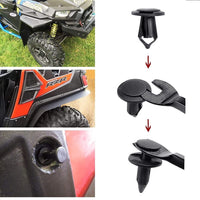 Rivets de fixation Garvee, clips de carrosserie pour VTT/SSV, goupilles à pression, 120 pièces, plastique robuste pour véhicules tout-terrain Polaris RZR Ranger, Suzuki King Quad