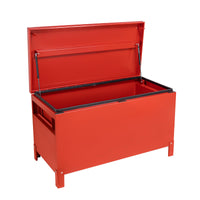 Garvee Coffre à Outils de Chantier 91 × 38 cm, Armoire de Rangement Industrielle en Aluminium, Rouge Bordeaux, pour Outils et Équipement