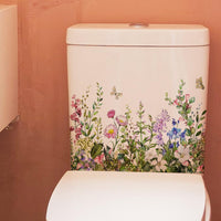 Garvee Autocollants pour siège de toilette, motif feuilles vertes, 29 x 22 cm, pour salle de bain