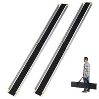 Garvee Rampe Télescopique pour Fauteuil Roulant 183 cm, Aluminium Antidérapant, Charge 272 kg, Longueur Réglable, Avec Sac de Transport, Usage Intérieur et Extérieur