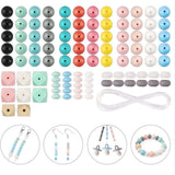 Kit de 100 perles en silicone Garvee pour la création de bijoux : formes rondes et à facettes colorées, polyvalentes, robustes et faites main.