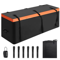 Sac de transport Garvee pour attelage, 21 pi³, bâche PVC imperméable et résistante, 8 sangles renforcées, pour voiture, camion, VUS, camping, noir