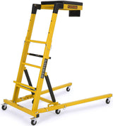 Garvee Plateforme de mécanicien surélevée pliable, hauteur réglable 122–168 cm, charge 181 kg, appui rembourré, 6 roulettes pivotantes, jaune - Jaune