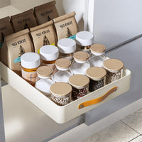 Organisateur extensible Garvee pour placards de cuisine et de salle de bain, en acier inoxydable, sans perçage, 48 cm, argenté, gain de place et facile à nettoyer
