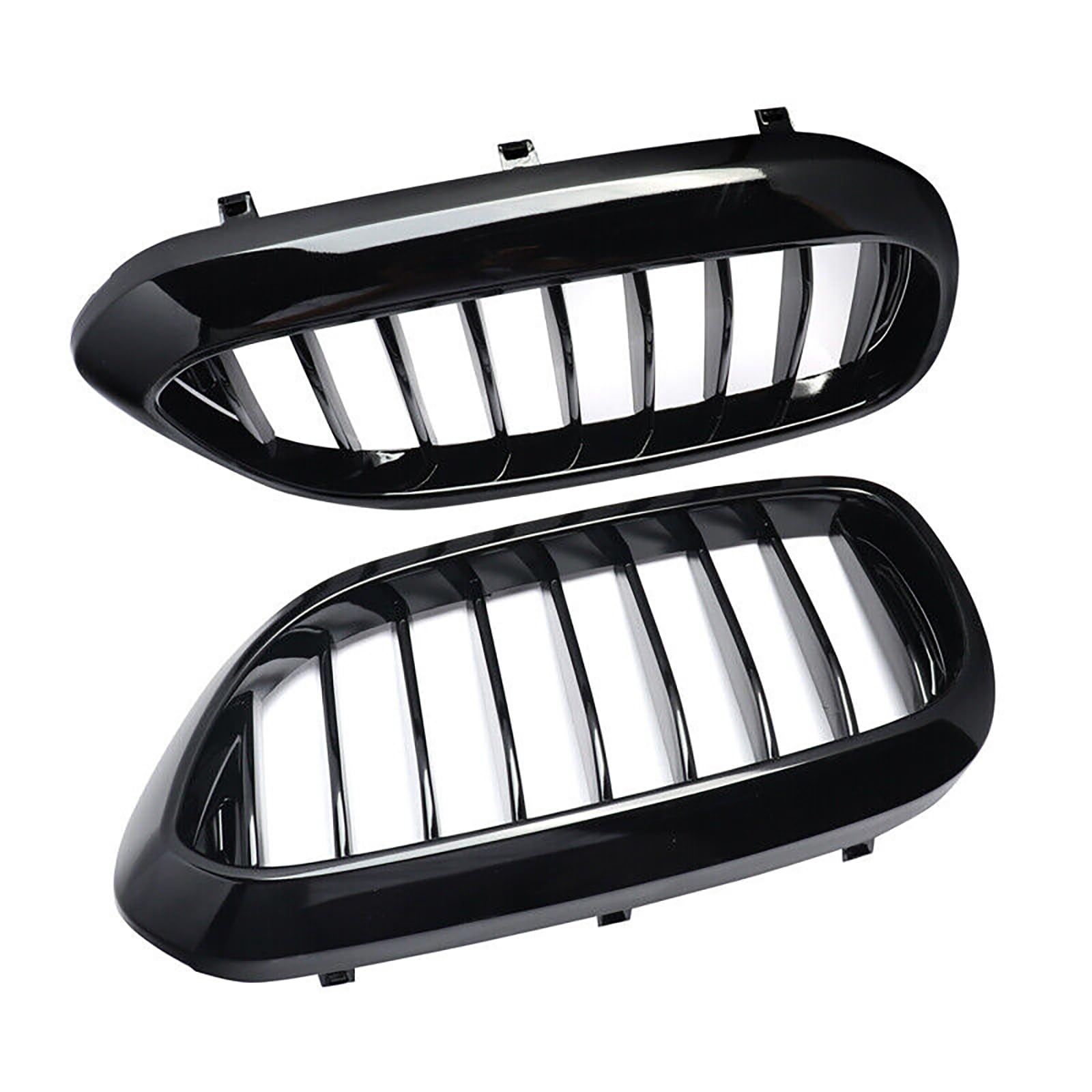 Grille de radiateur Garvee (lot de 2) pour pare-chocs avant, à lamelles simples, compatible avec BMW Série 5 G30, G31 et G38 (2017-2020), noire, robuste et facile à installer.