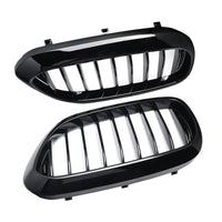 Grille de radiateur Garvee (lot de 2) pour pare-chocs avant, à lamelles simples, compatible avec BMW Série 5 G30, G31 et G38 (2017-2020), noire, robuste et facile à installer.