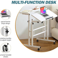 Garvee Bureau assis-debout mobile 60 × 60 × 70-110 cm, hauteur réglable, plateau inclinable, 4 roulettes, motif fleur de prunier, idéal télétravail.
