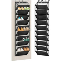 Rangement à chaussures Garvee, 10 niveaux avec 4 crochets métalliques, à suspendre à la porte, pour chambre et couloir, capacité de 20 paires, matériau durable
