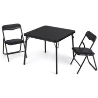 Ensemble table et chaises pliantes pour enfants Garvee, structure en métal, rembourrées, pliables pour manger et jouer, chambre d'enfant, multicolore