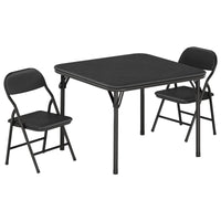 Ensemble table et chaises pliantes 3 pièces Garvee pour enfants, pliable avec revêtement en cuir PU, pour salle de jeux et usage extérieur, léger et sûr