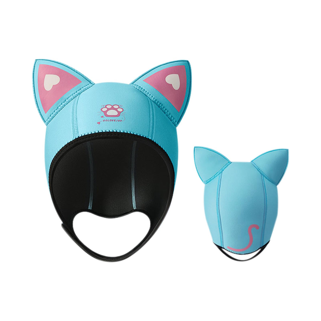 Cagoule de plongée Garvee avec oreilles de chat, en néoprène 3 mm, étanche, élastique avec mentonnière, pour la plongée et les sports nautiques