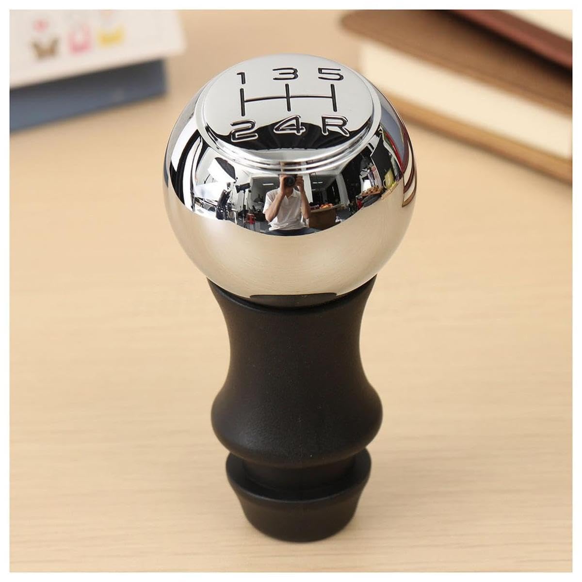 Pommeau de levier de vitesses Garvee 5 vitesses chromé MT pour voitures, durable, résistant aux rayures, universel, intérieur de voiture