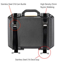 Sangles de tension Garvee pour sacs isothermes, lot de 2, boucle peigne robuste en acier inoxydable de 1,5 m pour camions et remorques.