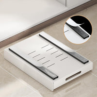 Organisateur de tiroir de placard de cuisine Garvee 35 cm en acier au carbone adhésif extensible blanc pour cuisine et salle de bain