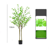 Arbre artificiel Enkianthus Garvee de 150 cm avec feuilles réalistes, en PVC durable, pour la décoration intérieure du salon ou du bureau (vert).