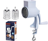 Râpe à tambour Garvee en acier inoxydable avec manivelle - Multifonctionnelle pour noix, fromage et épices, blanche, pour la cuisine