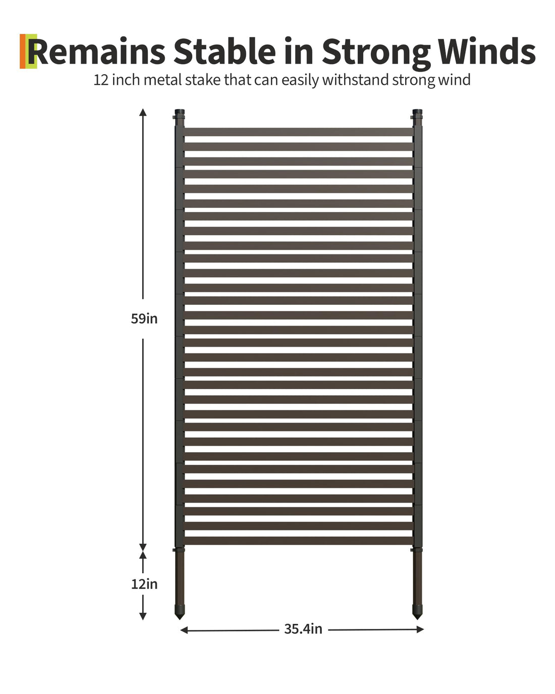 Paravent d'extérieur Garvee avec support 35 x 70 pouces, résistant aux intempéries, idéal pour clôtures, équipements de piscine et autres besoins de jardinage.