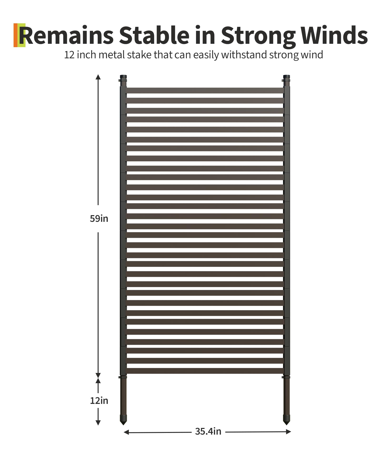 Paravent d'extérieur Garvee avec support 35 x 70 pouces, résistant aux intempéries, idéal pour clôtures, équipements de piscine et autres besoins de jardinage.