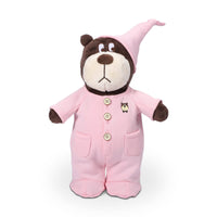 Ours en peluche interactif Garvee avec pyjama rose amovible pour enfants, doux et confortable, rose