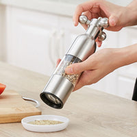Ensemble moulin à sel et à poivre Garvee, en acier inoxydable, rechargeable, réglable, pour la maison et la cuisine, moulins à épices compacts