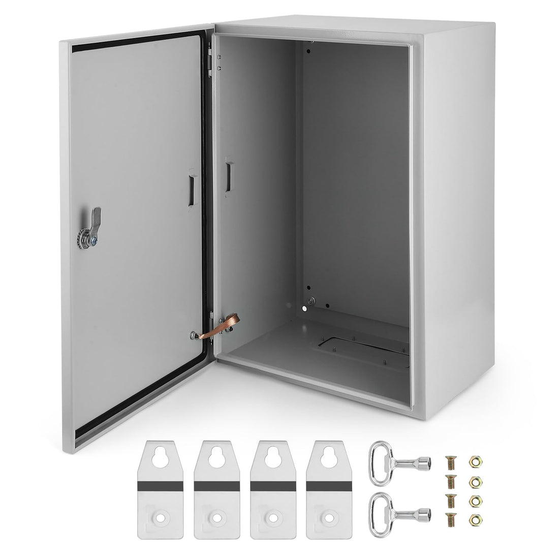 Garvee Boîte électrique extérieure 61 x 40,6 x 30,5 cm en acier étanche IP66 avec plaque de montage verrouillable pour usage industriel et domestique