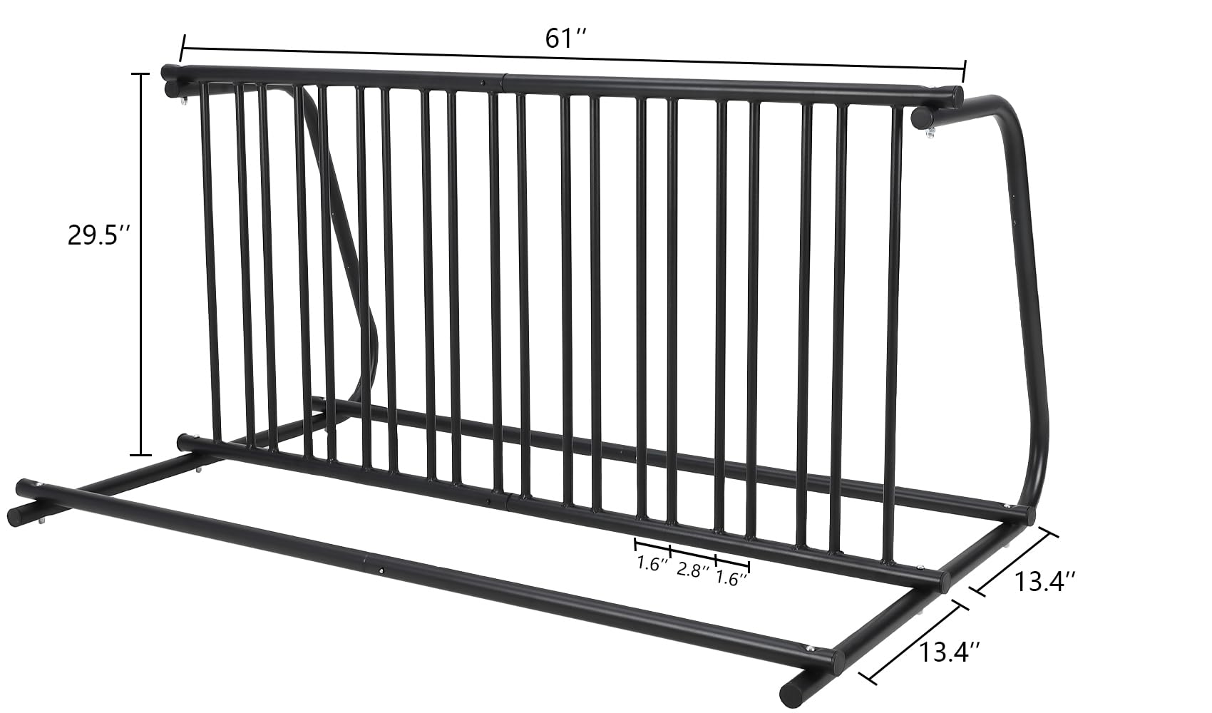 Porte-vélos Garvee, lot de 10, acier thermolaqué, pour garages et événements, 155 cm, robuste et résistant aux intempéries