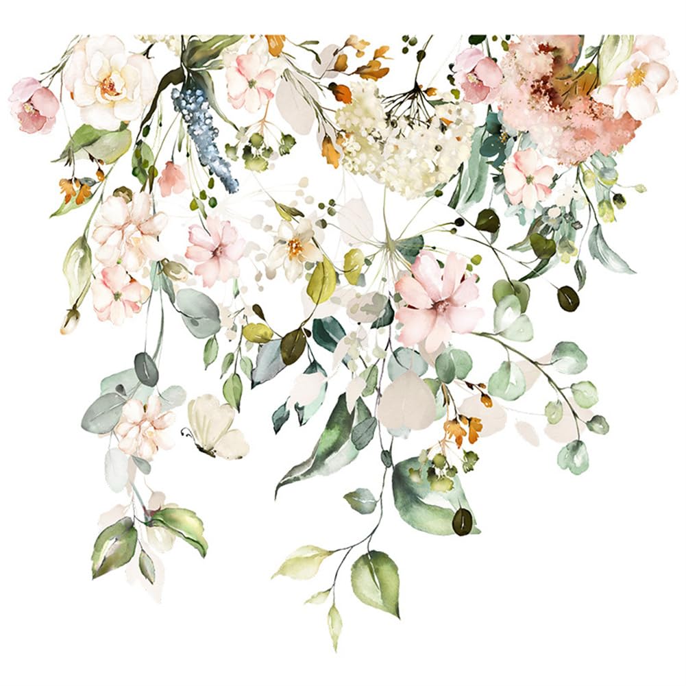 Autocollant pour siège de toilette Garvee, motif floral, en PVC plat et imperméable, M-205, décoration de salle de bain