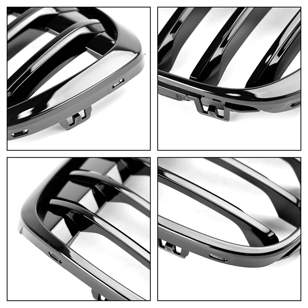 Calandre avant Garvee pour BMW X1 F48 F49 (2016-2018), à une seule lamelle, en plastique ABS noir, style automobile