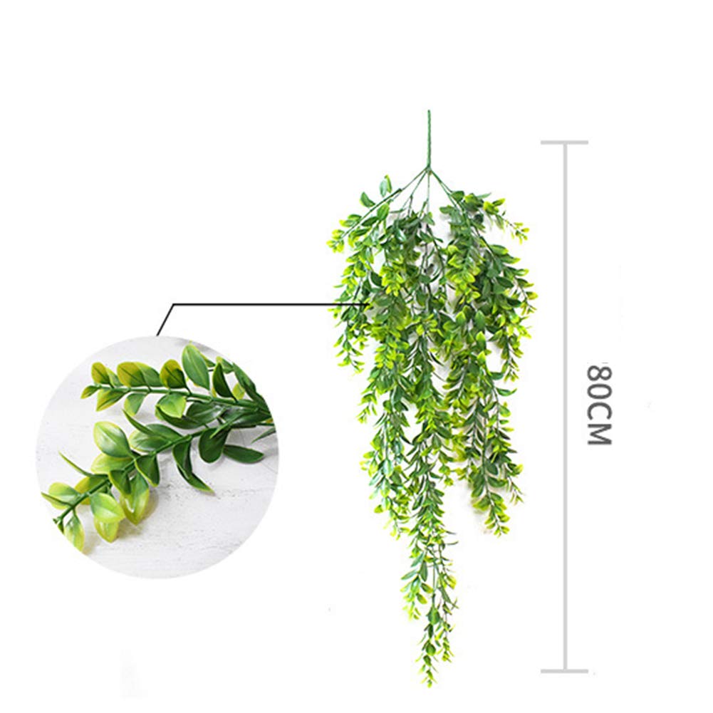 GARVEE Plantes artificielles suspendues vertes – Guirlande de vigne artificielle pour mur et jardin