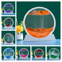Décoration de sable 3D relaxante Garvee, tableau de sable rond en mouvement, vert, pour bureau et salon