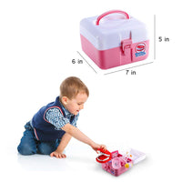 Coffret de dentiste Garvee, 20 pièces, mallette robuste pour jeux de rôle, école, rose