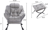 Garvee lot de 2 fauteuils lounge noirs, tissu résistant, design ergonomique, pour salon et jardin - Noir