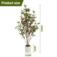 Garvee Lot de 2 arbres artificiels de 1,20 m (4 pi) réalistes, sans entretien, pour une utilisation intérieure et extérieure, verts et polyvalents