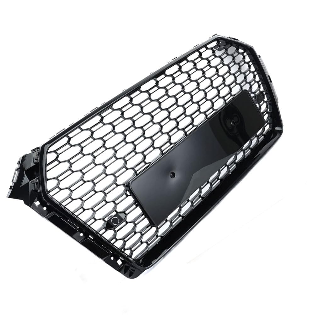 Grille de pare-chocs avant Garvee en nid d'abeille pour Audi A4L RS4 2017-2019, design sportif, ABS résistant, noir