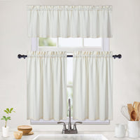 Rideaux courts imperméables Garvee pour café, en PVC, pour cuisine et salle de bain, 2 x 30 x 91,4 cm, semi-transparents, texture en relief