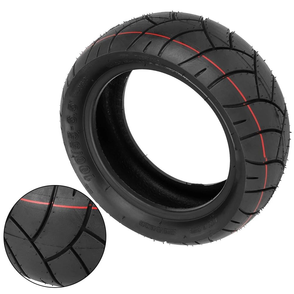 Pneu Garvee 11 pouces sans chambre à air pour trottinette électrique, anti-crevaison, robuste, 100/55-6.5, pour trottinettes électriques modifiées, noir