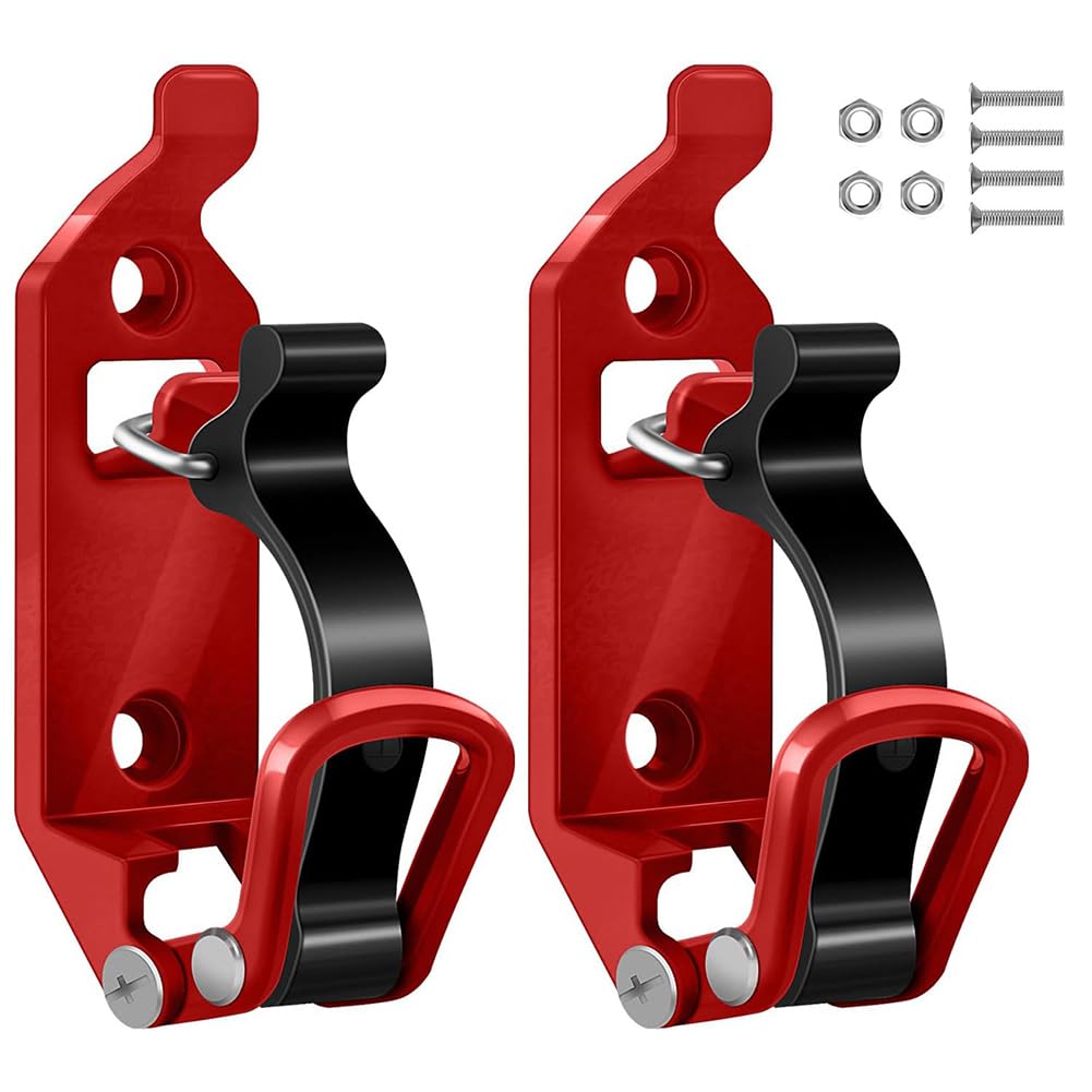 Porte-pelles Garvee pour barres de toit, 4 x 17-40 mm, alliage de zinc, rouge, pour camions, voitures, bateaux, outils, gain de place, installation facile
