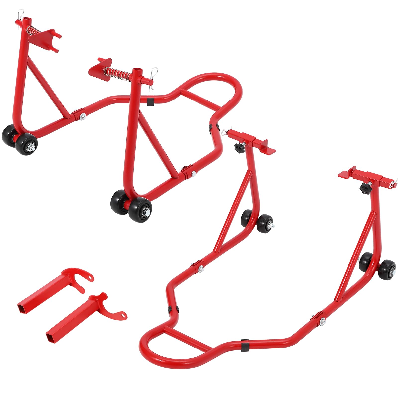 Support de levage pour moto Garvee, capacité de charge 385 kg, réglable, en fer antirouille, universel, pour atelier ou garage, noir.