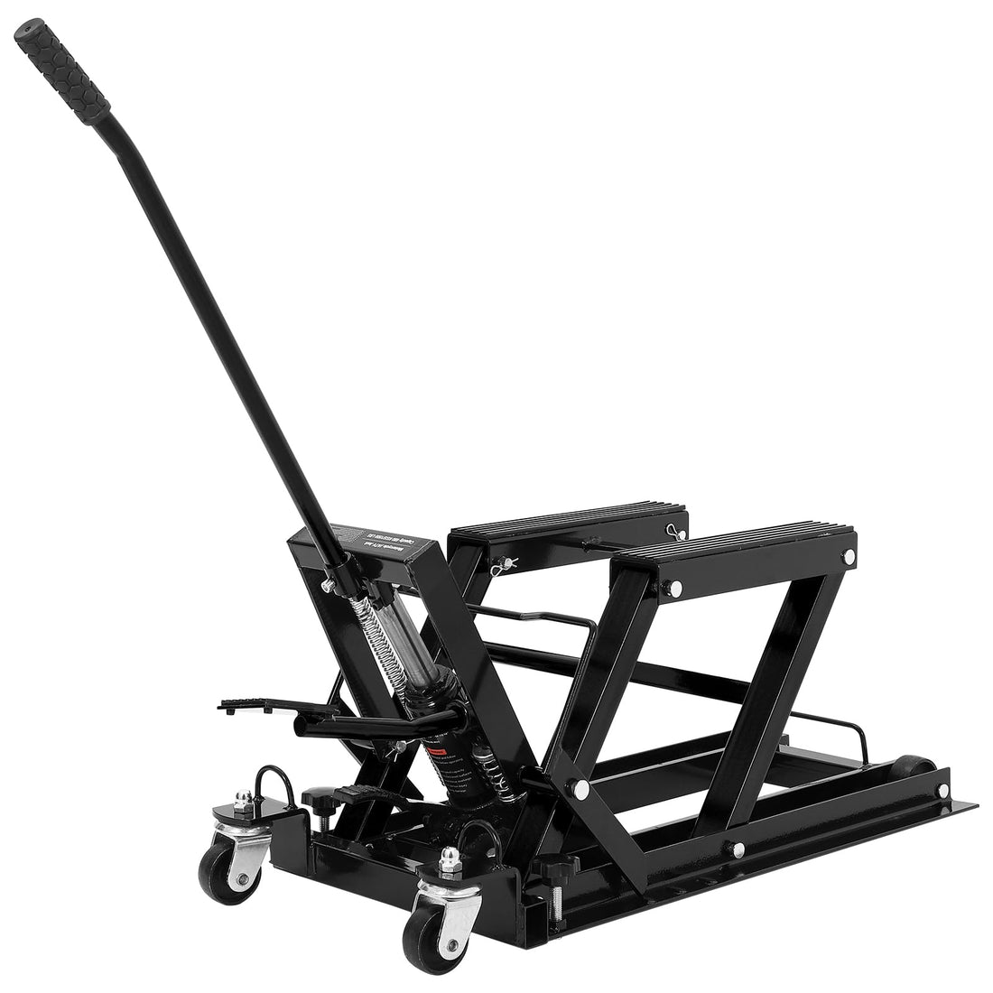 Pont élévateur hydraulique Garvee pour motos, capacité de levage de 680 kg (1500 lb), hauteur réglable de 12 à 37 cm (4,7 à 14,57 po), acier noir, pour ateliers de VTT, UTV et motos tout-terrain