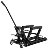 Garvee Pont élévateur hydraulique pour motos, capacité de levage de 680 kg (68 kg), hauteur réglable de 12 à 37 cm (4,7 à 37 cm), acier noir - Noir