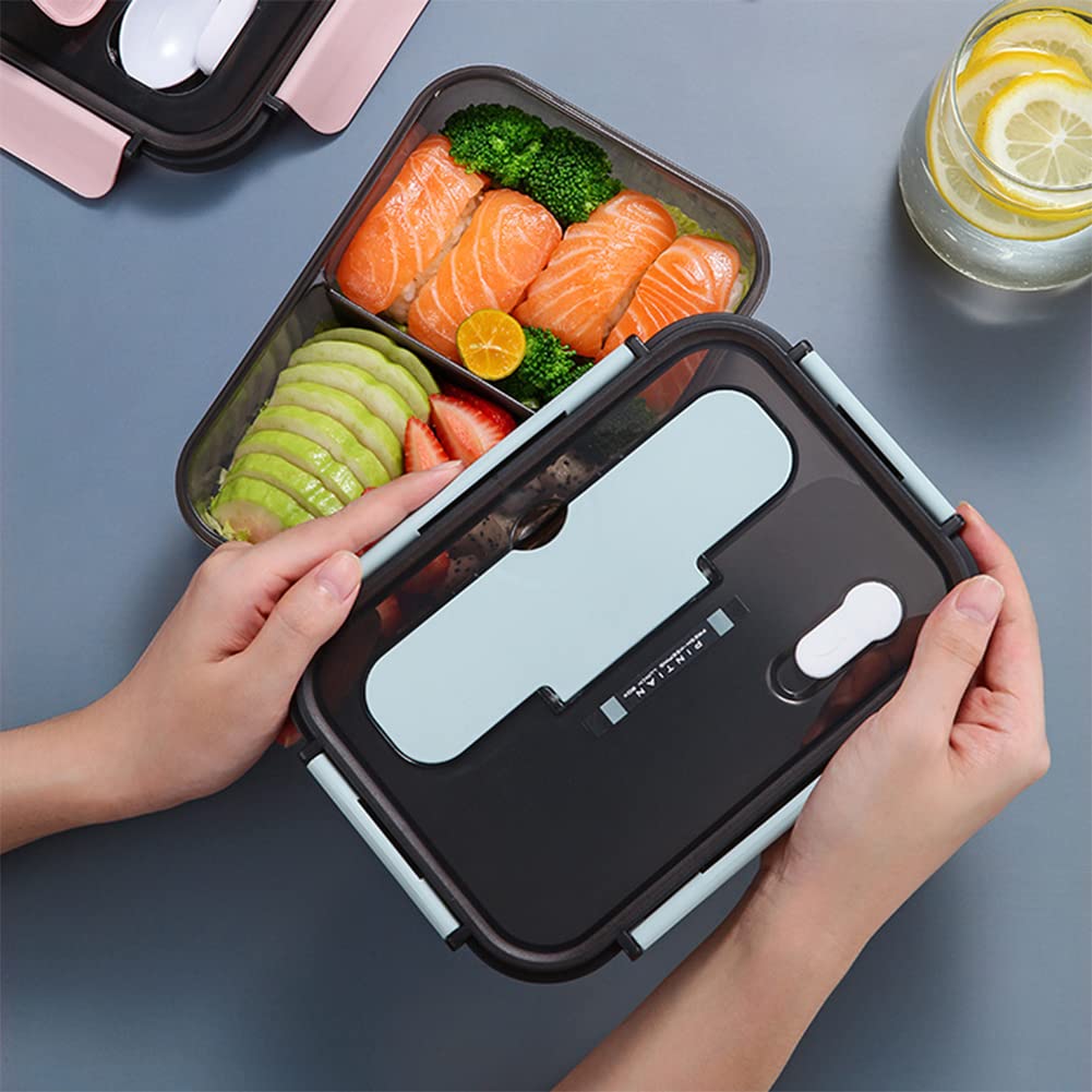 Boîte à bento hermétique Garvee, 2 compartiments, étanche, 1100 ml, sans BPA, légère, idéale pour l'école et le bureau