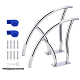 Garvee Handrail De Piscine En Acier Inoxydable 304 - Poignée Antidérapante, Support Stable - Pour Piscine Et Spa, 30x30 Pouces, Bleu - 