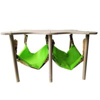 Lit hamac GARVEE pour cobayes, lapins et furets, grand format, avec cadre en bois, 30 x 30 x 24 cm, tissu doux, style champêtre