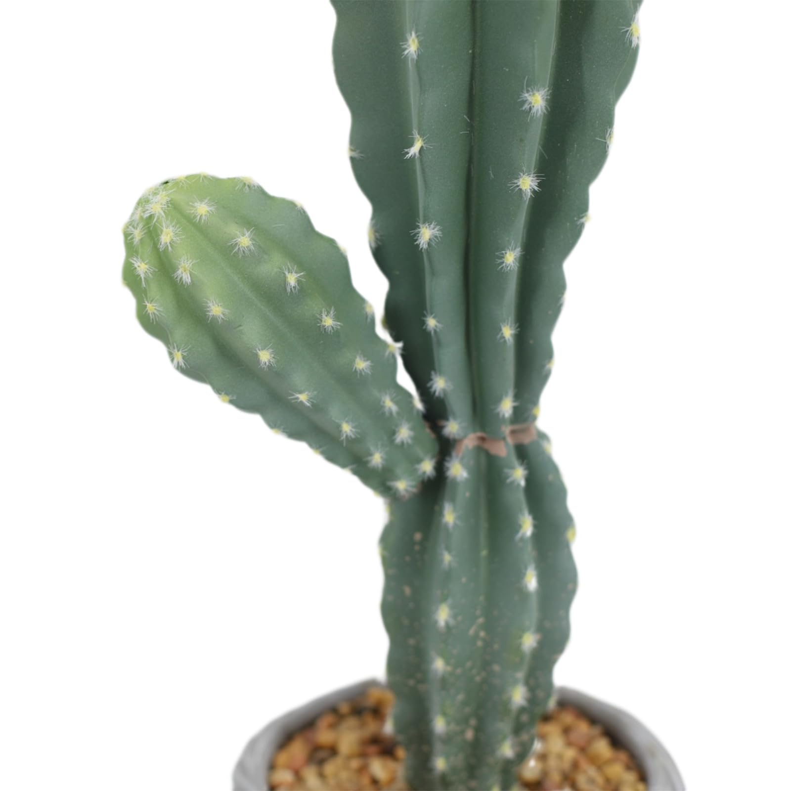 Cactus artificiel Garvee de 89 cm (35 pouces) réaliste en EVA, pot blanc, décoration intérieure et extérieure
