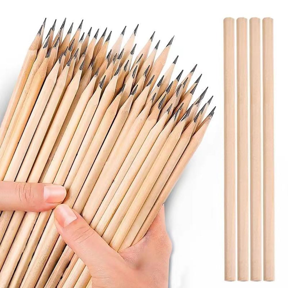 Crayons en bois Garvee, lot de 100, mine HB, corps hexagonal, bois naturel, crayons à écrire et à dessiner pour enfants et étudiants