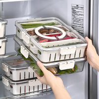 Organisateur de réfrigérateur Garvee avec couvercle, empilable pour fruits, légumes, aliments et boissons, pratique et transparent