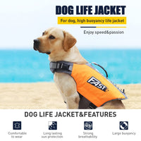 Gilet de sauvetage pour chien Garvee, en tissu ripstop, ajustable avec poignée et bandes réfléchissantes, pour chiens de petite, moyenne et grande taille, vert fluorescent, taille XL